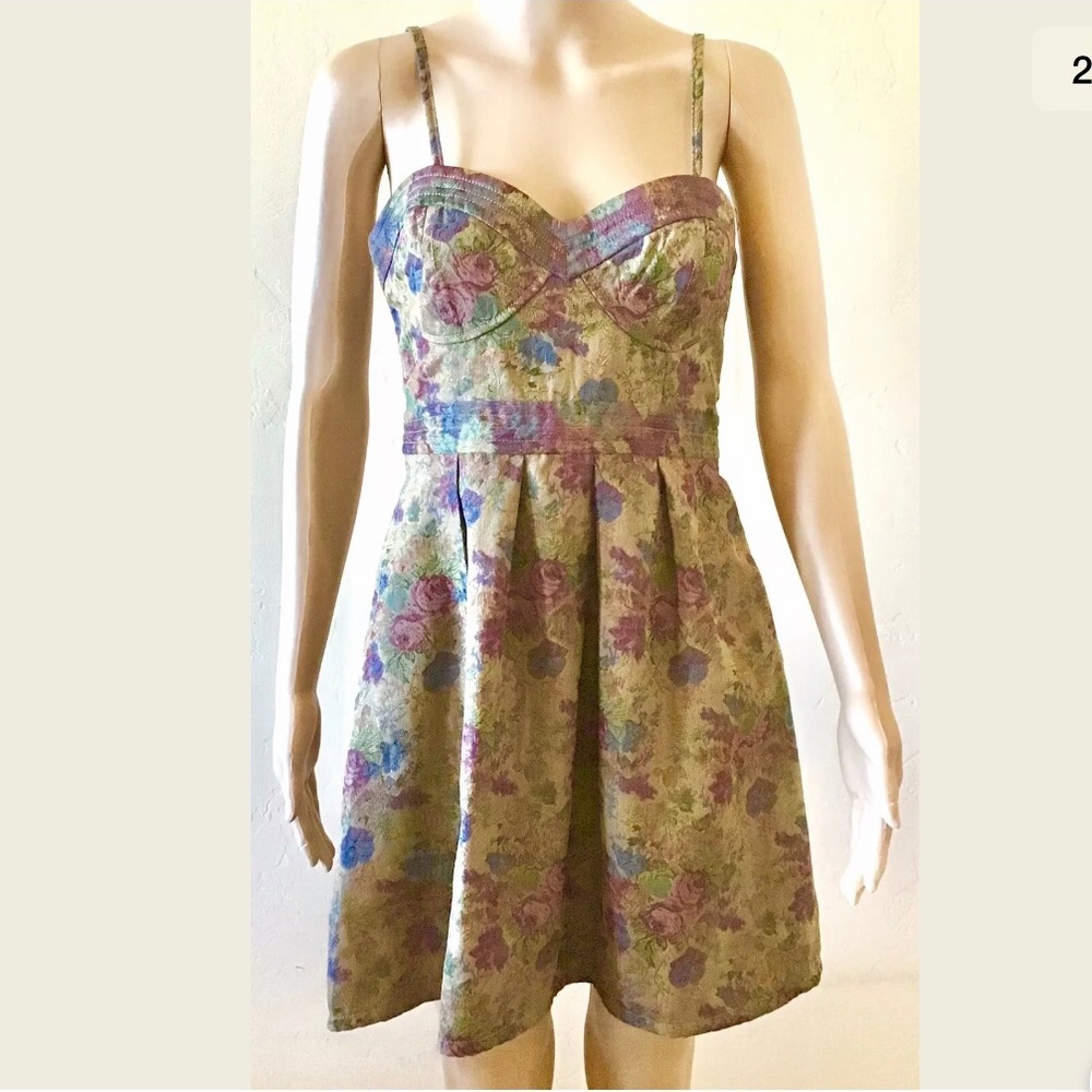 Free People Foiled Tapestry Mini Dress - Picture 5 of 8